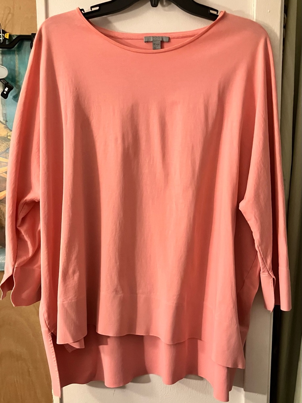 COS Coral Pink Oversized Layered Tunic